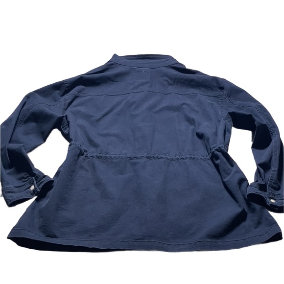 Old Navy Women’s Navy Blue Twill Utility Filed Jacket (Size: XL) - Picture 5 of 10